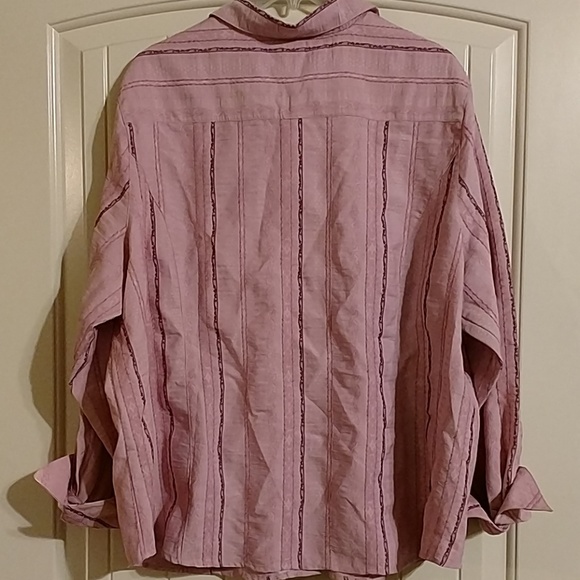 Fashion Bug striped button down top - Picture 4 of 5